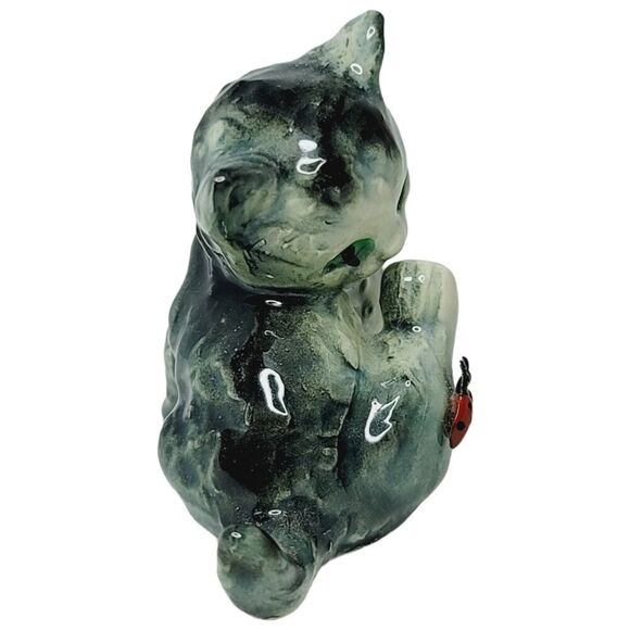 Vintage Goebel Kitten Cat Playing With Ladybug Figurine Germany CK45A TM6 - Picture 5 of 7